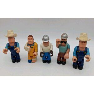 Vintage  Fisher Price Husky Helper Figures Construction Farmers & Figure in Cast